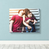 写真モダンパーソナライズされた キャンバスプリント (インサイチュ (ウッドフロア))