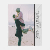 写真モダンパーソナライズされた フリースブランケット (正面)