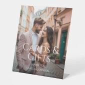 写真モダンパーソナライズされた 台座サイン (正面)