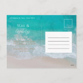 写真モダンビーチミニマルクリスマスホリデーカード シーズンポストカード (裏面)