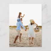 写真モダンビーチミニマルクリスマスホリデーカード シーズンポストカード (正面)