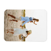 写真モダンビーチミニマルクリスマスホリデーカード マグネット (横)