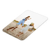 写真モダンビーチミニマルクリスマスホリデーカード マグネット (左側)