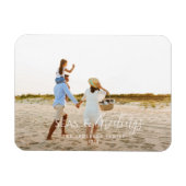 写真モダンビーチミニマルクリスマスホリデーカード マグネット (横)