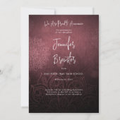 写真モダンピンクマンダラ卒業発表 招待状 (裏面)