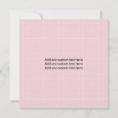 写真モダンピンク模様ベビー誕生発表 (裏面)