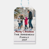 写真モダンファミリのカスタマイズ ギフトタグ (正面)