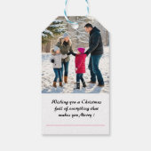 写真モダンファミリのカスタマイズ ギフトタグ (裏面)