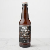 写真モダンフリー飲み物の結婚式の日付を保存 ビールラベル (正面)