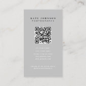 写真モダンフルフォトグスタイリッシュレイ 名刺 (裏面)