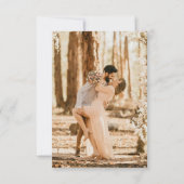 写真モダンフローラクレスト結婚モノグラムフォーマル 招待状 (裏面)