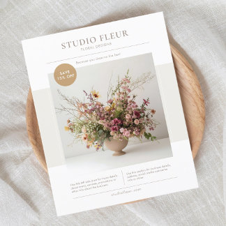 写真モダンフローラ事業マーケティング チラシ