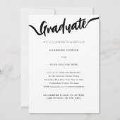 写真モダンフローラ卒業発表パーティー 招待状 (裏面)