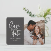 写真モダンフローラ結婚式の日付を保存 セーブザデート (スタンド正面)