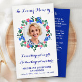 写真モダンフローラ記念祈りの言葉カード葬儀