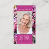 写真モダンフローラ記念祈りの言葉カード コーリングカード (正面)