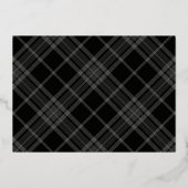 写真モダンブラック大学院フォイル発表 箔招待状 (裏面)