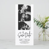 写真モダンブース結婚式の日付招待状 (スタンド正面)