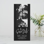 写真モダンブース結婚式の日付招待状 (スタンド正面)