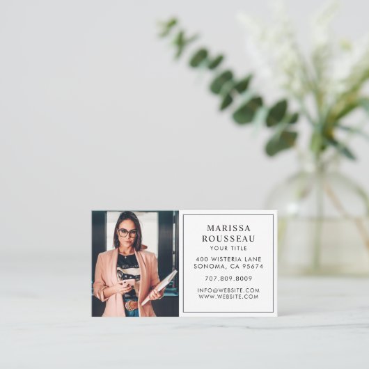 写真モダンプロフェッショナルミニマル名刺 名刺 (スタンド正面)