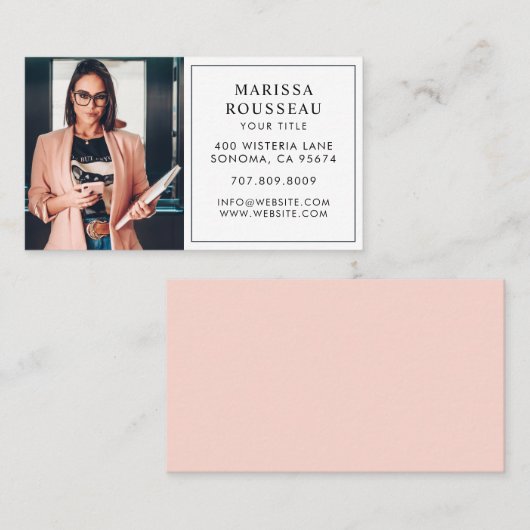 写真モダンプロフェッショナルミニマル名刺 名刺 (正面/裏面)