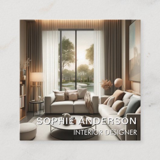 写真モダンプロフェッショナル スクエア名刺 (正面)