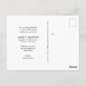 写真モダンベビーお誕生日おめでとうございます ポストカード (裏面)