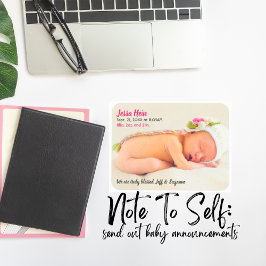 写真モダンベビーガール名誕生Stats Magnet マグネット