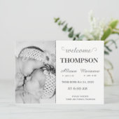 写真モダンベビー告知カード（双子） 案内状 (スタンド正面)