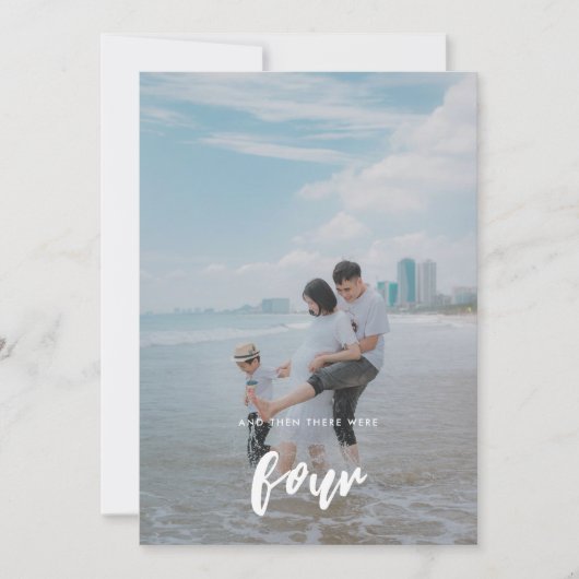 写真モダンベビー来の妊娠 案内状 (正面)