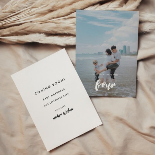 写真モダンベビー来の妊娠 案内状
