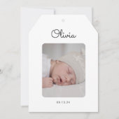 写真モダンベビー誕生発表 案内状 (正面)