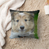写真モダンペットパーソナライズされたファミリー犬の恋人 クッション (ブランケット)