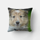 写真モダンペットパーソナライズされたファミリー犬の恋人 クッション (裏面)