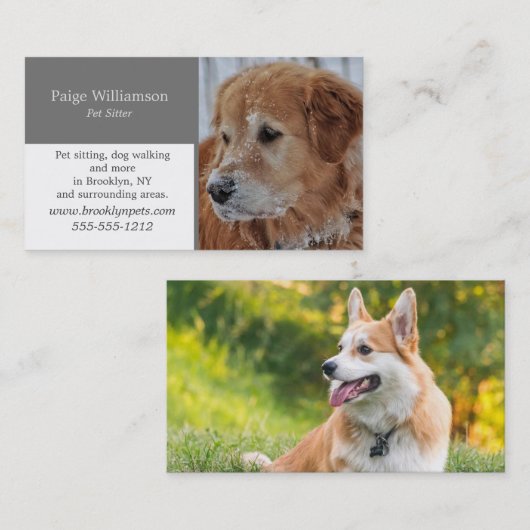 写真モダンペット 名刺 (正面/裏面)