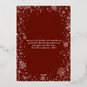 写真モダンホイルをストップ信じないで 箔シーズンカード (裏面)