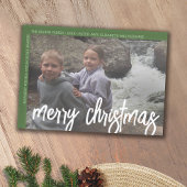 写真モダンホワミニマルイ縁どメリー・クリスマス シーズンカード