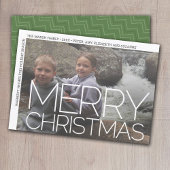 写真モダンホワミニマルイ縁どメリー・クリスマス シーズンカード
