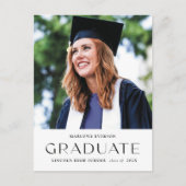 写真モダンポートレート卒業発表 ポストカード (正面)
