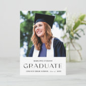 写真モダンポートレート卒業発表 招待状 (スタンド正面)