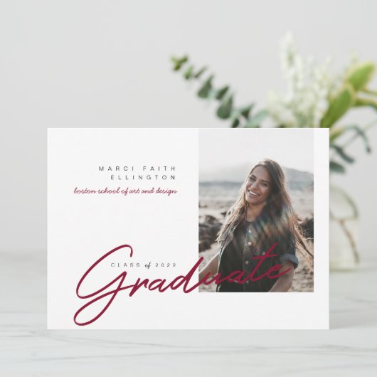 写真モダンマルーン大学院 案内状 (スタンド正面)