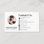 写真モダンマーケティングカメラフォトグラファー 名刺 (正面)