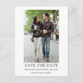 写真モダンミニマシンプルリストの日付の保存 ポストカード (正面)