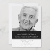 写真モダンミニマルお祝い 招待状 (正面)