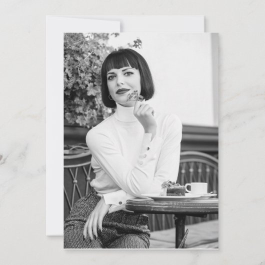 写真モダンミニマルお祝い 招待状 (裏面)