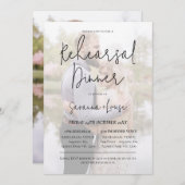 写真モダンミニマルなリハーサル 招待状 (正面/裏面)