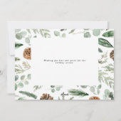 写真モダンミニマルのクリスマスエレガント脚本 シーズンカード (裏面)