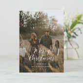 写真モダンミニマルのクリスマスエレガント脚本 シーズンカード (スタンド正面)