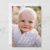 写真モダンミニマルのクリスマスエレガント脚本 シーズンカード (正面)