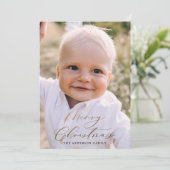 写真モダンミニマルのクリスマスエレガント脚本 シーズンカード (スタンド正面)